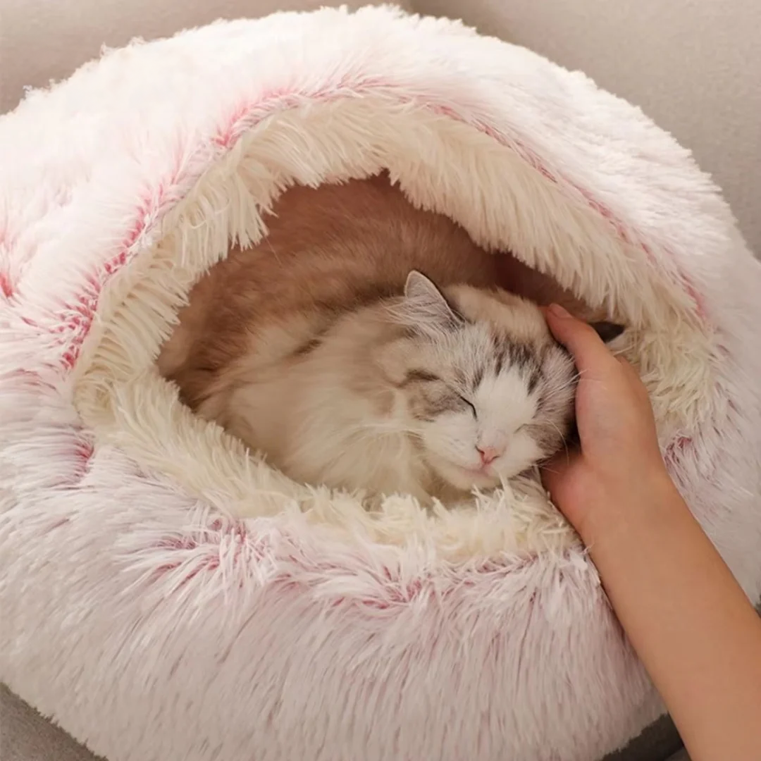 Lit coussin apaisant anti-stress pour chat et petit chien