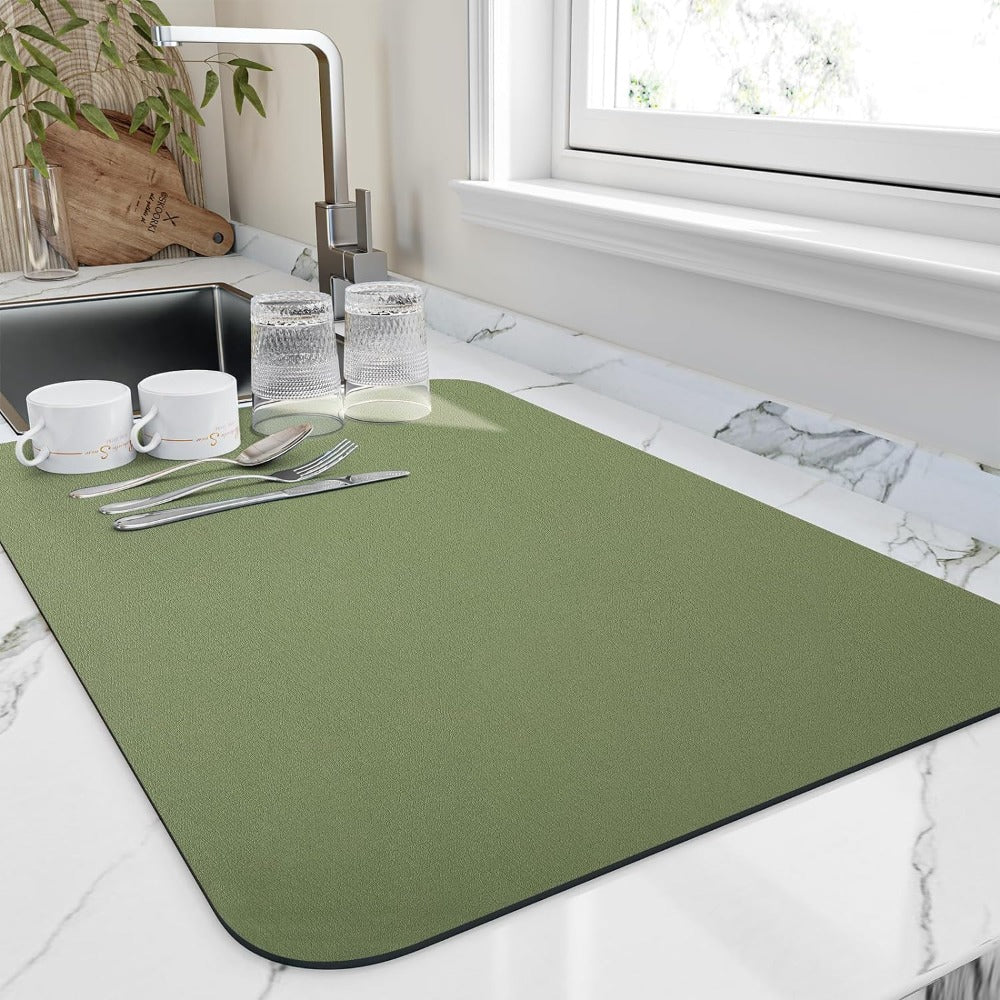 Velora – Tapis d’égouttage en Diatomite Texturée et Absorbante