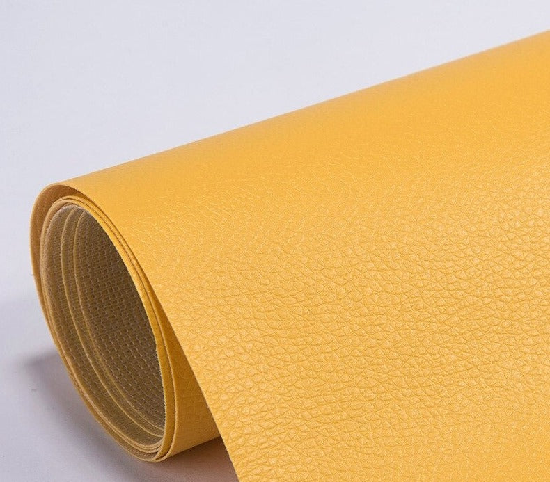 Rouleau de Cuir Adhésif Auto-Collant en PU Patch de Réparation Imperméable pour Canapé Fauteuil et Sièges Auto