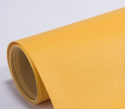 Rouleau de Cuir Adhésif Auto-Collant en PU Patch de Réparation Imperméable pour Canapé Fauteuil et Sièges Auto