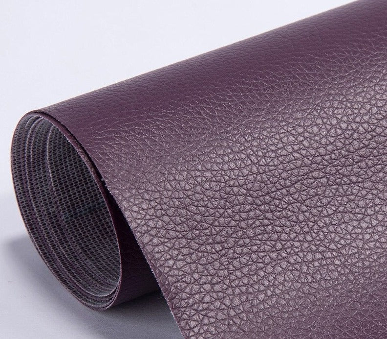 Rouleau de Cuir Adhésif Auto-Collant en PU Patch de Réparation Imperméable pour Canapé Fauteuil et Sièges Auto