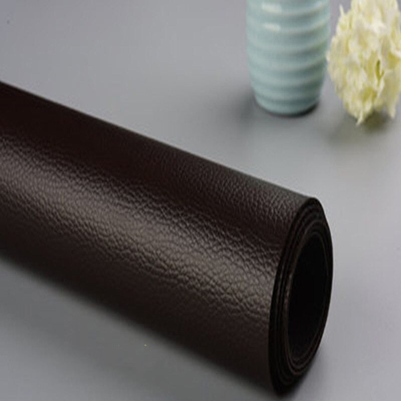 Rouleau de Cuir Adhésif Auto-Collant en PU Patch de Réparation Imperméable pour Canapé Fauteuil et Sièges Auto