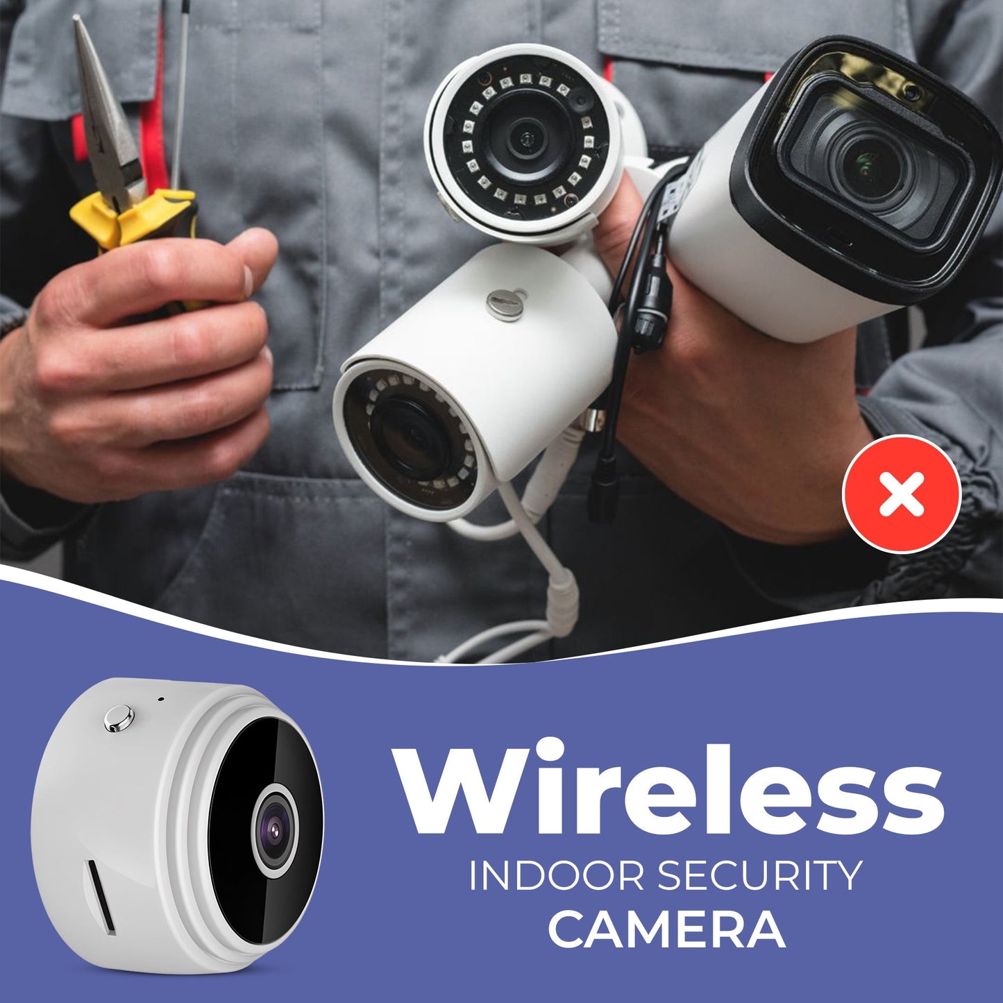 Caméra de Sécurité Intérieure Sans Fil – Surveillance Familiale HD