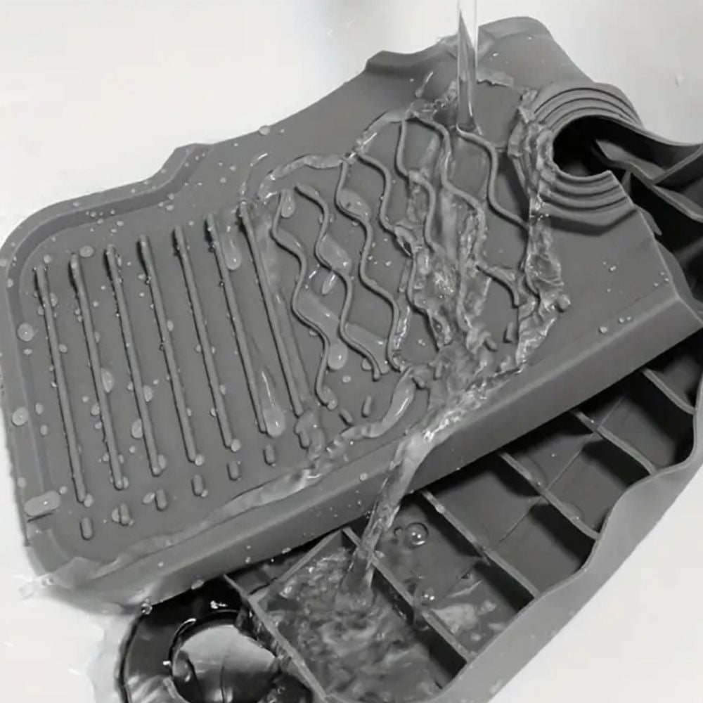 Velora – Tapis de Lavabo en Caoutchouc Incliné Pratique et Antidérapant