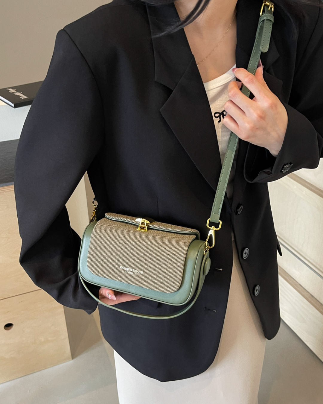 Sac Bandoulière Élégant en Similicuir pour Femmes