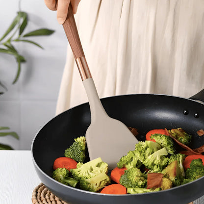 Velora – Ensemble d’Ustensiles de Cuisine en Silicone Premium et Résistant (10 Pièces)