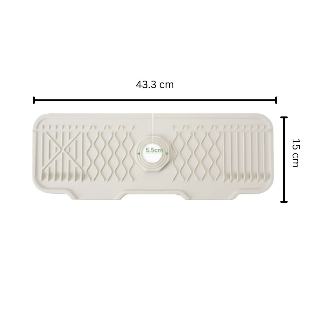 Velora – Tapis de Lavabo en Caoutchouc Incliné Pratique et Antidérapant