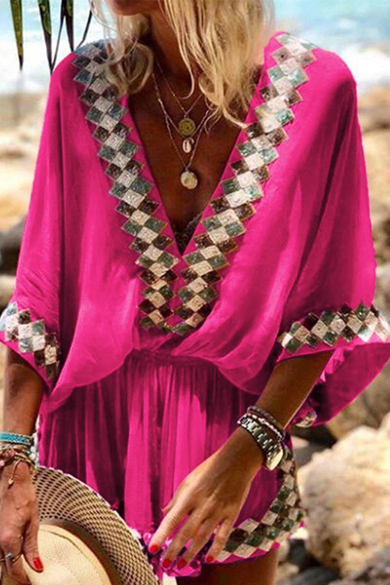 Combinaison ample à col en V confortable pour femmes - Aurelles