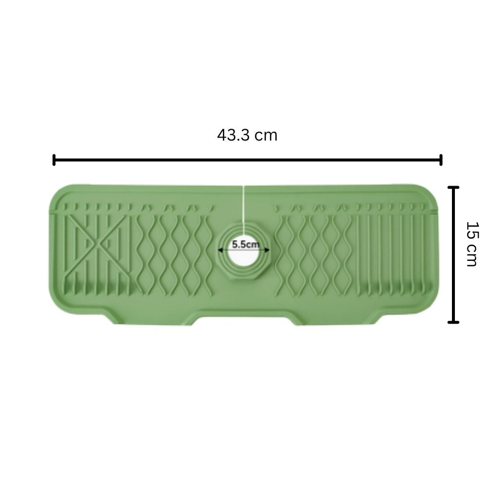 Velora – Tapis de Lavabo en Caoutchouc Incliné Pratique et Antidérapant