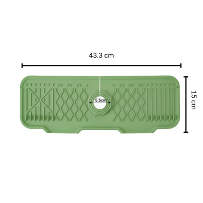 Velora – Tapis de Lavabo en Caoutchouc Incliné Pratique et Antidérapant