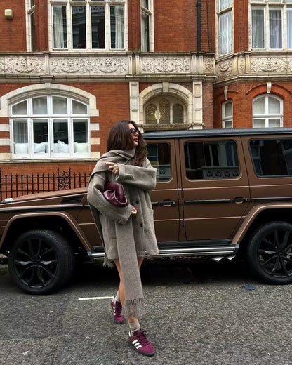 Cape Écharpe en Laine Tricotée - Aurelles