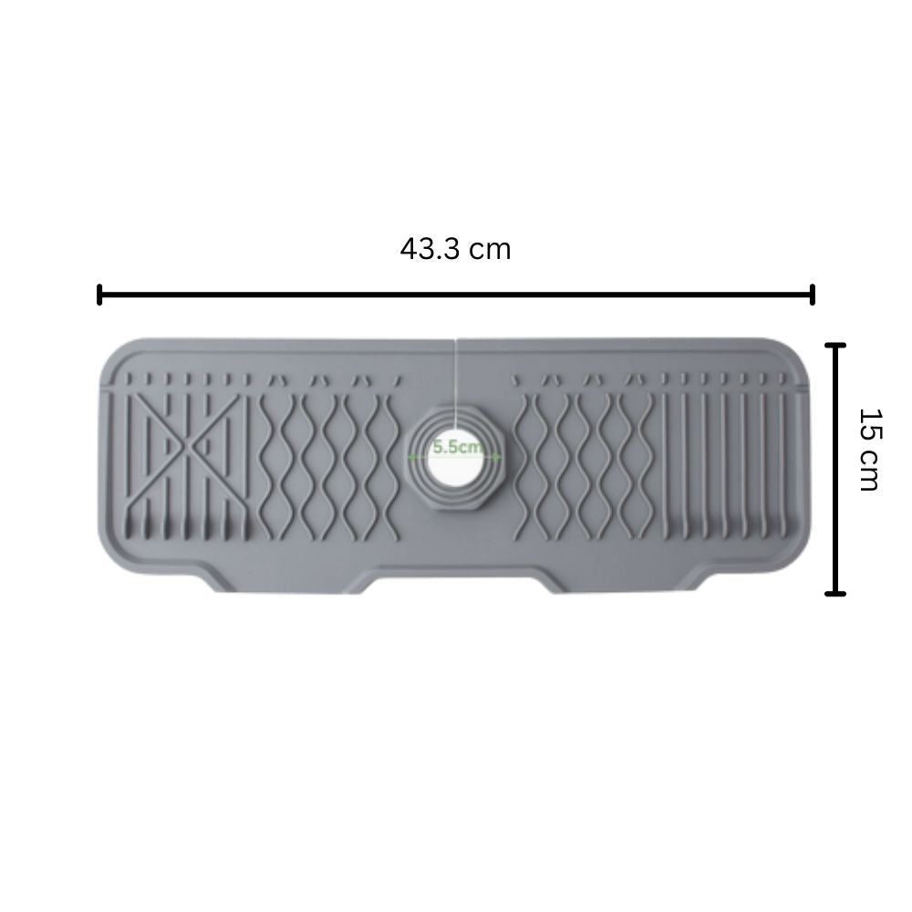 Velora – Tapis de Lavabo en Caoutchouc Incliné Pratique et Antidérapant