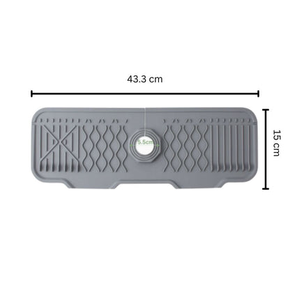 Velora – Tapis de Lavabo en Caoutchouc Incliné Pratique et Antidérapant