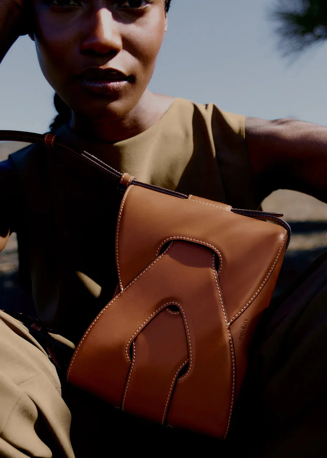 Sac Porté Épaule en Cuir Véritable pour Femmes