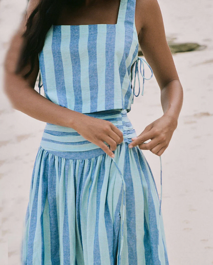 Ensemble Femme Deux Pièces Rayé - Élégance Et Confort