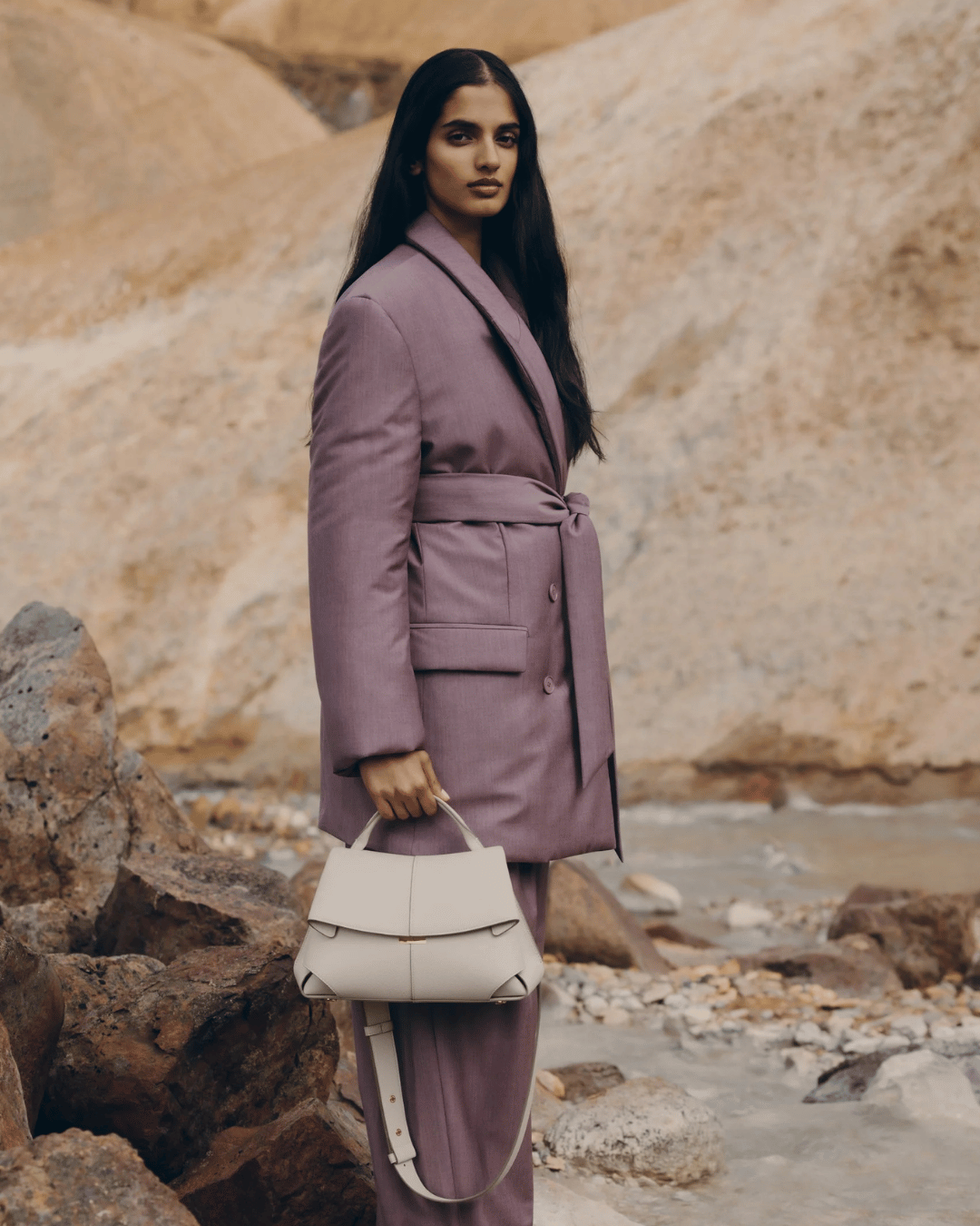 Sac à Main en Cuir de Veau avec Bandoulière pour Femmes