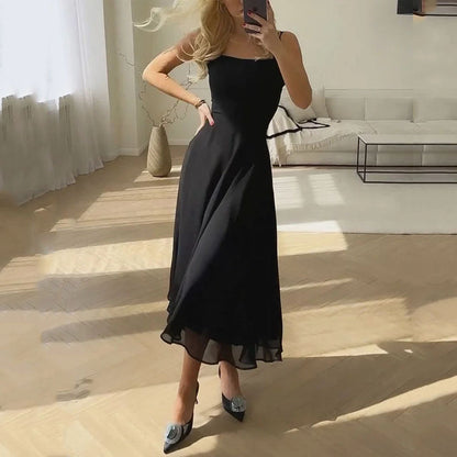 Mode Femme, Robes Élégantes Sans Manches de Couleur Unie - Aurelles