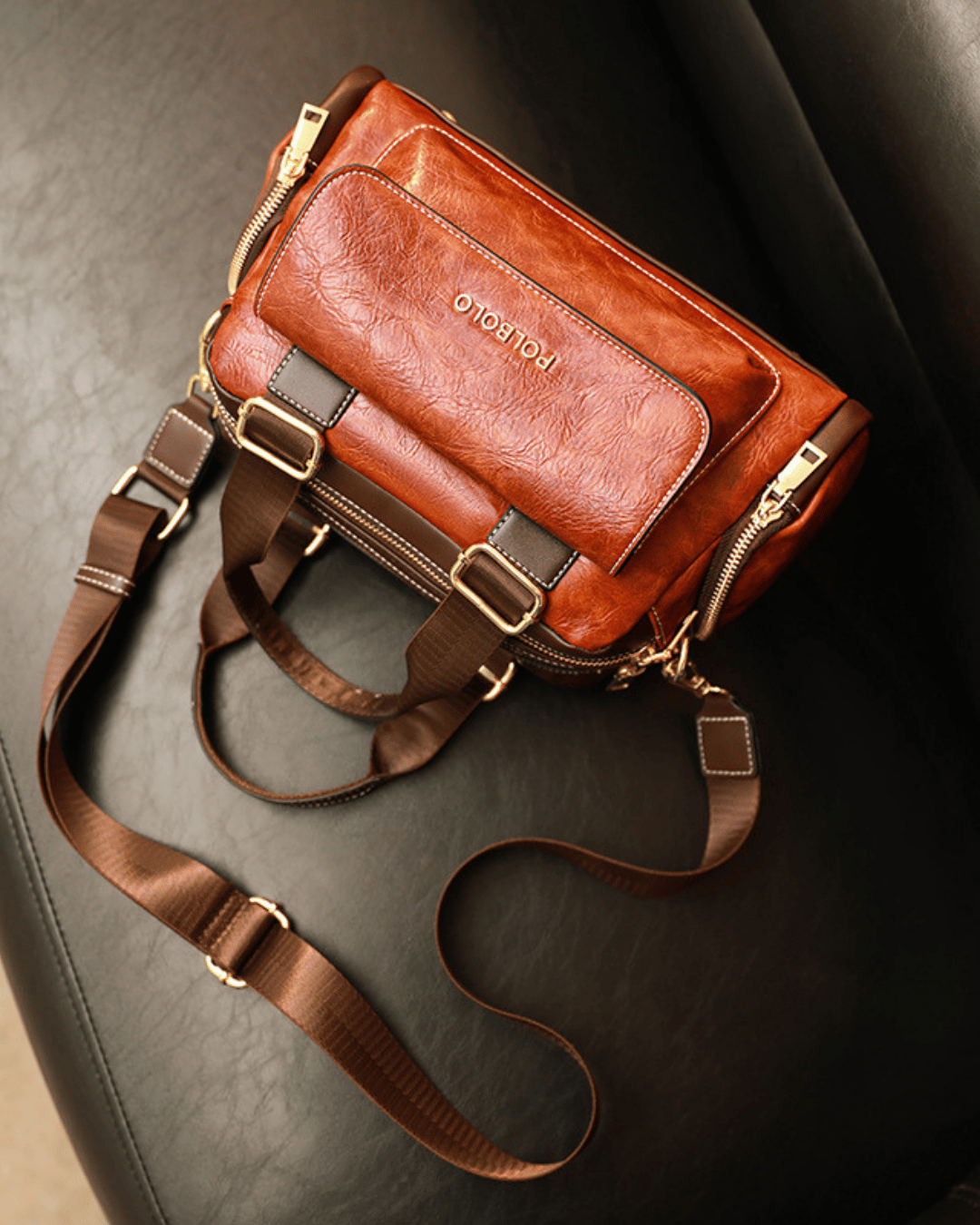 Sac à Main en Cuir Vintage Spacieux pour Femmes