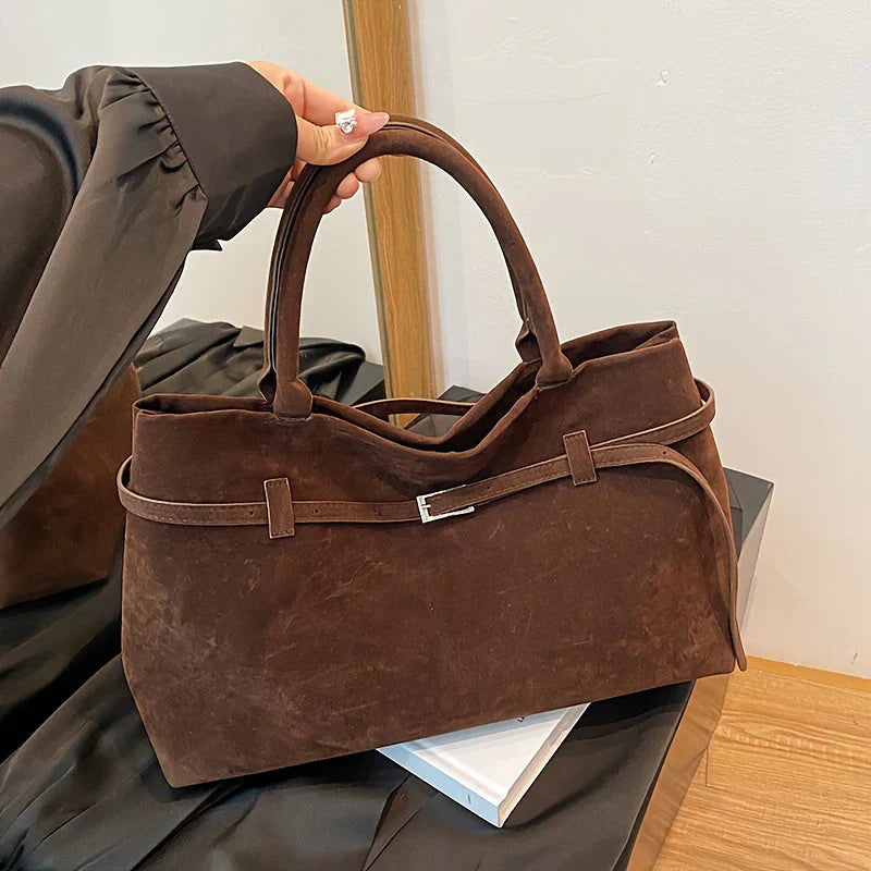 Sac à Main Vintage en Daim Élégant pour Femmes