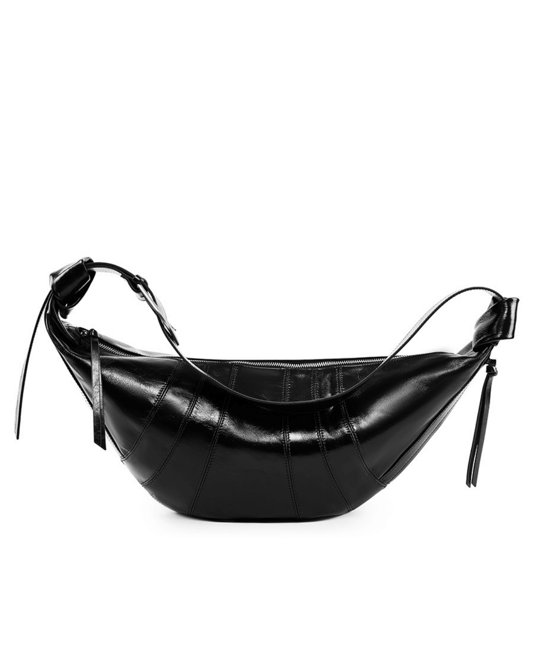 Sac Bandoulière en Forme de Banane en Cuir pour Femmes