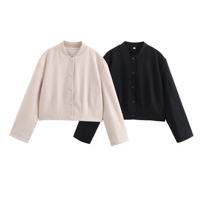 Veste Courte Style Baseball à Col Montant Pour Femmes - Aurelles