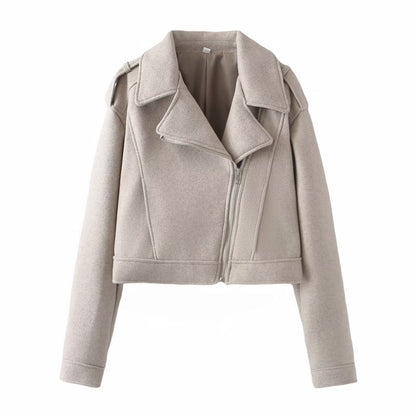 Veste Molletonnée Style Motard pour femmes - Aurelles