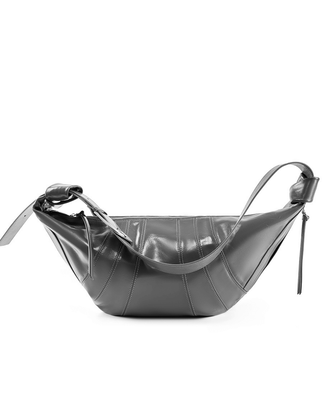 Sac Bandoulière en Forme de Banane en Cuir pour Femmes