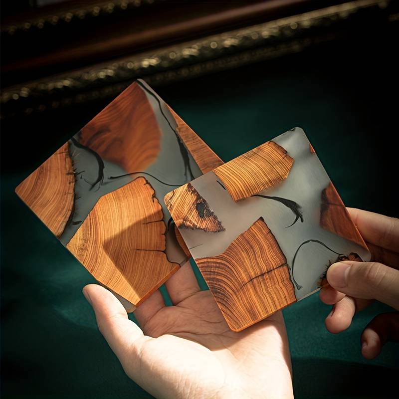 Lunara – Coasters in Resin and Natural Wood