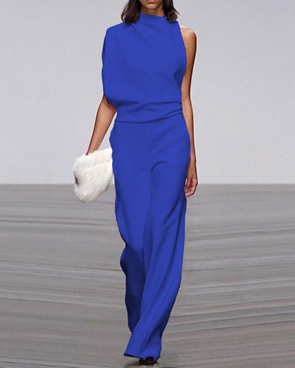 Combinaison Sans Manches À Col Montant Pour Femmes Élégante - Aurelles