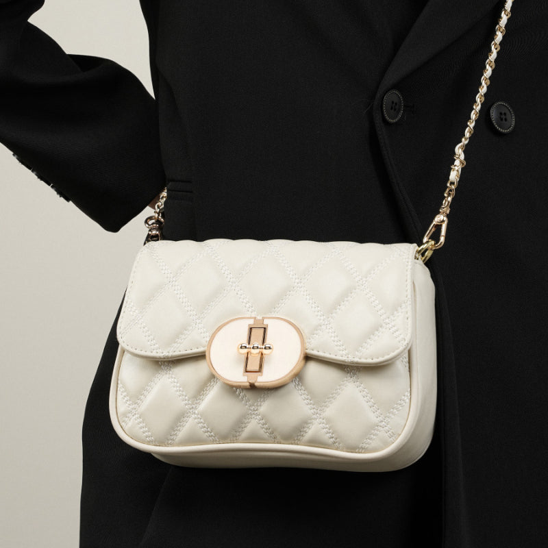 Sac Bandoulière Matelassé en Cuir pour Femmes