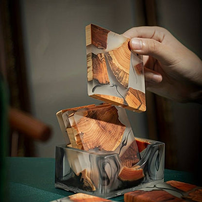 Lunara – Coasters in Resin and Natural Wood