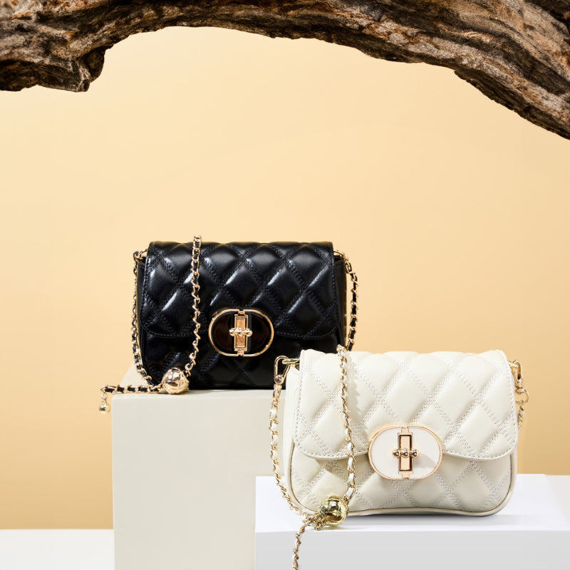 Sac Bandoulière Matelassé en Cuir pour Femmes