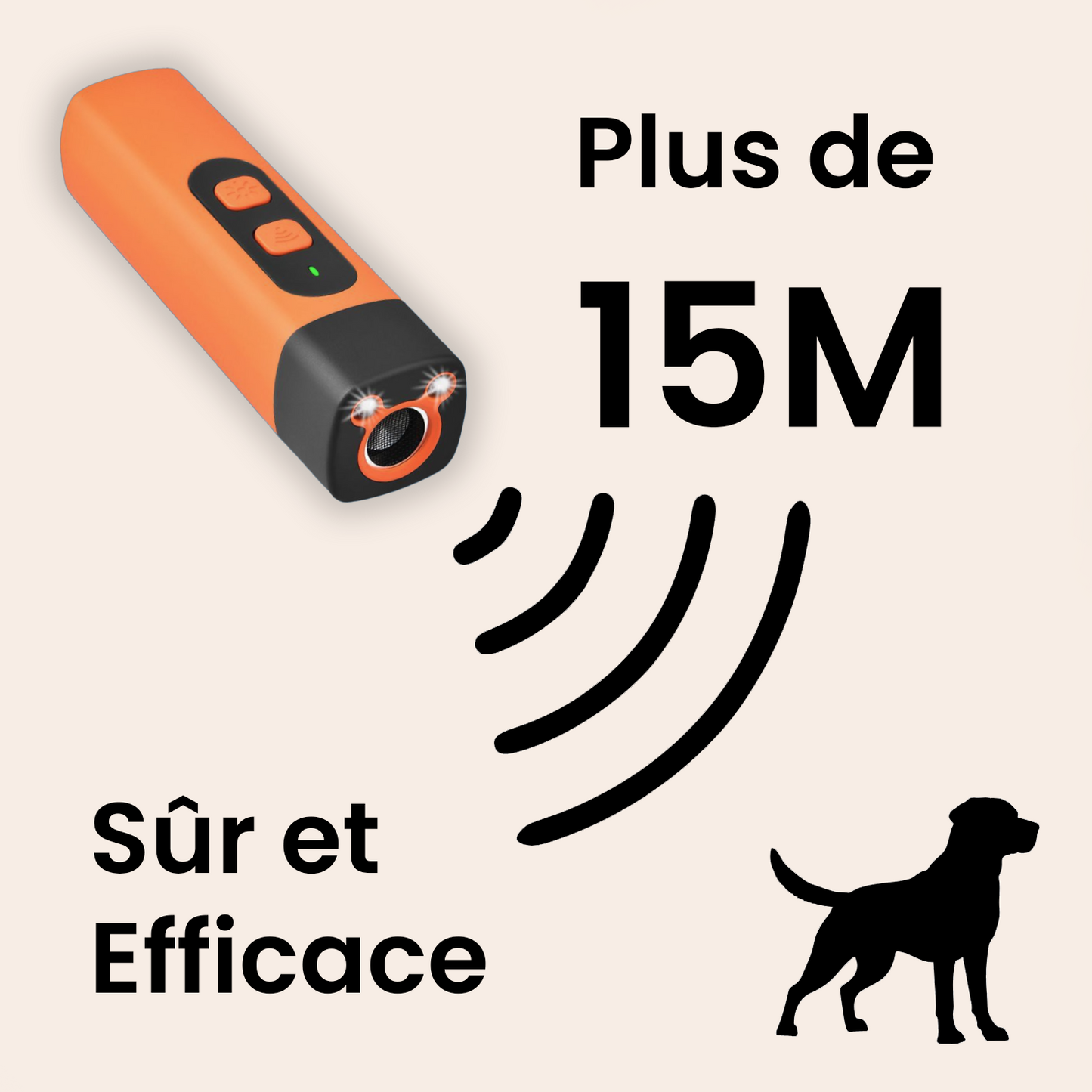 Collier anti-aboiement ultrason pour chien
