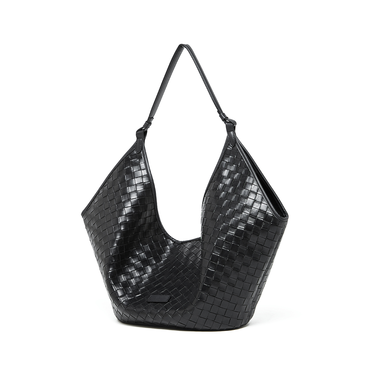 Sac Hobo Tissé en Cuir Véritable pour Femmes