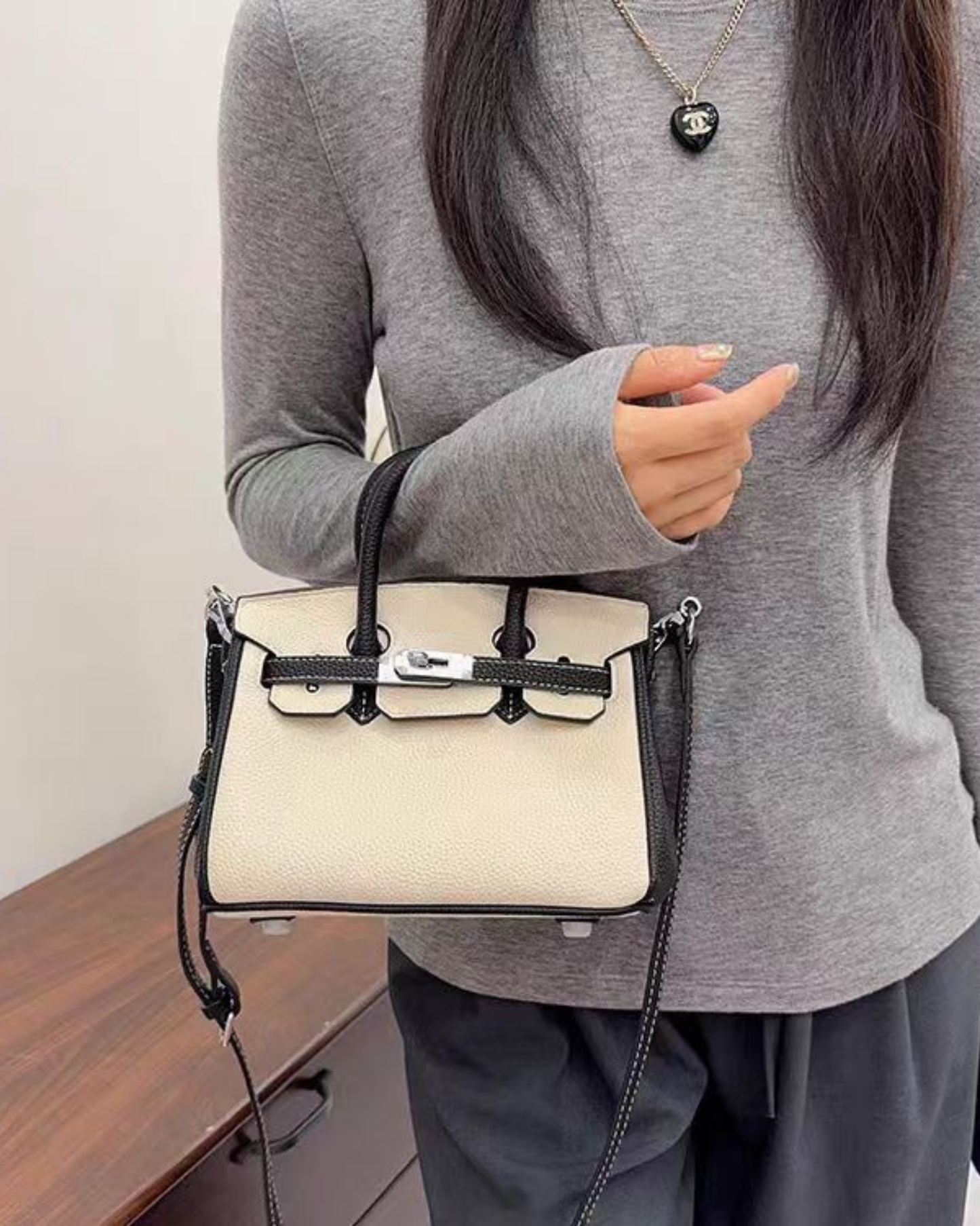 Sac Élégant en Cuir de Veau pour Femmes