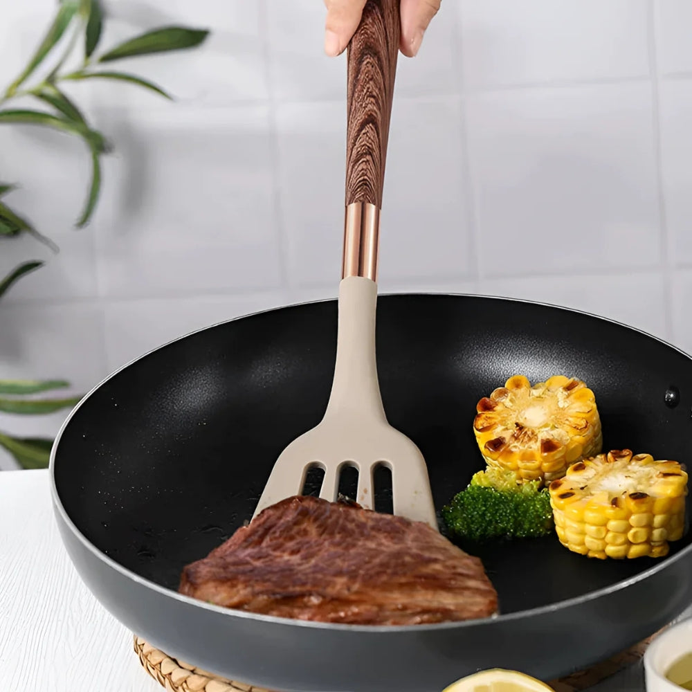 Velora – Ensemble d’Ustensiles de Cuisine en Silicone Premium et Résistant (10 Pièces)