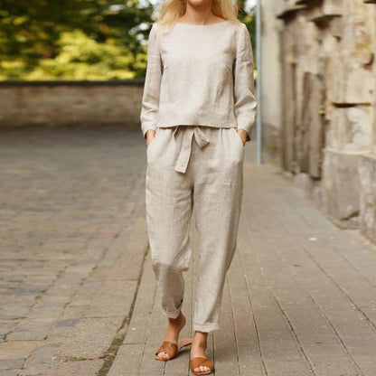 Pantalon et chemise en lin pour femmes - Aurelles