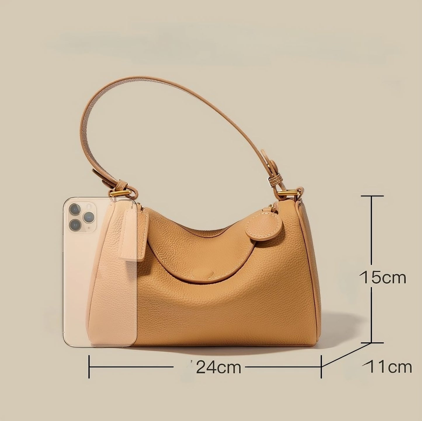 Sac Hobo en Cuir Véritable pour Femmes