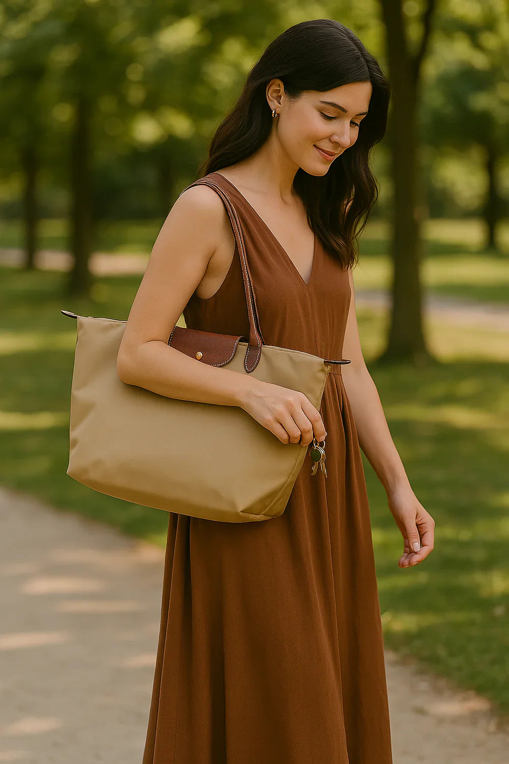 Sac à Main Pliable Zippé et Imperméable pour Femmes