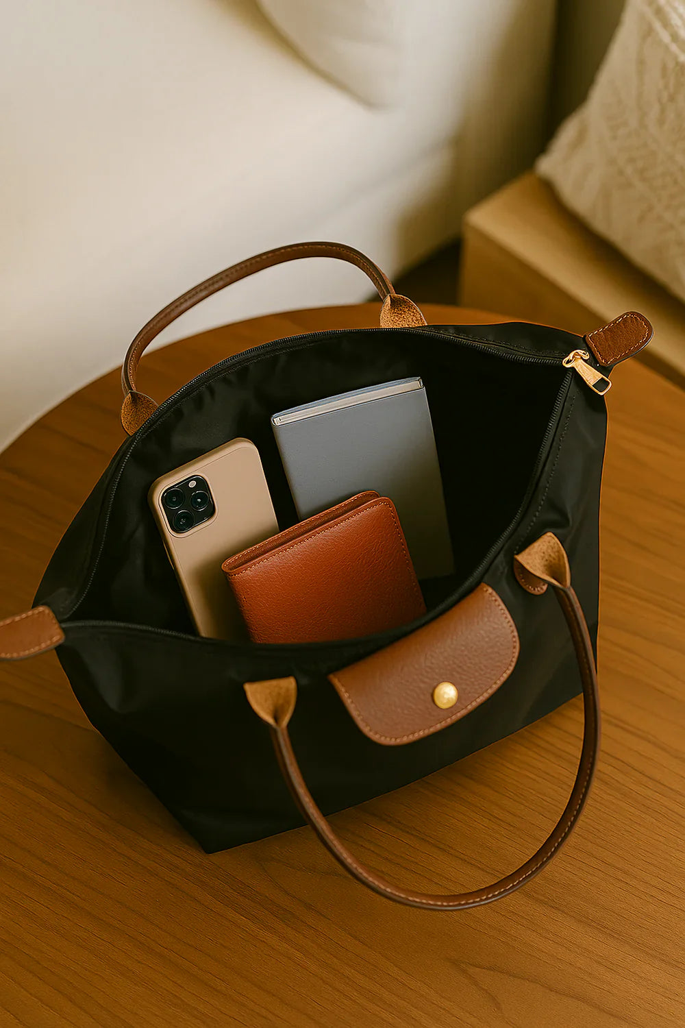 Sac à Main Pliable Zippé et Imperméable pour Femmes