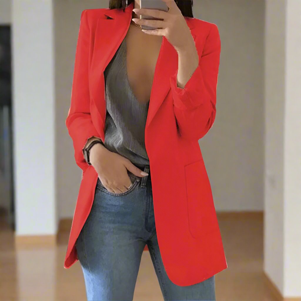 Blazer ouvert élégant et minimaliste pour femmes - Aurelles