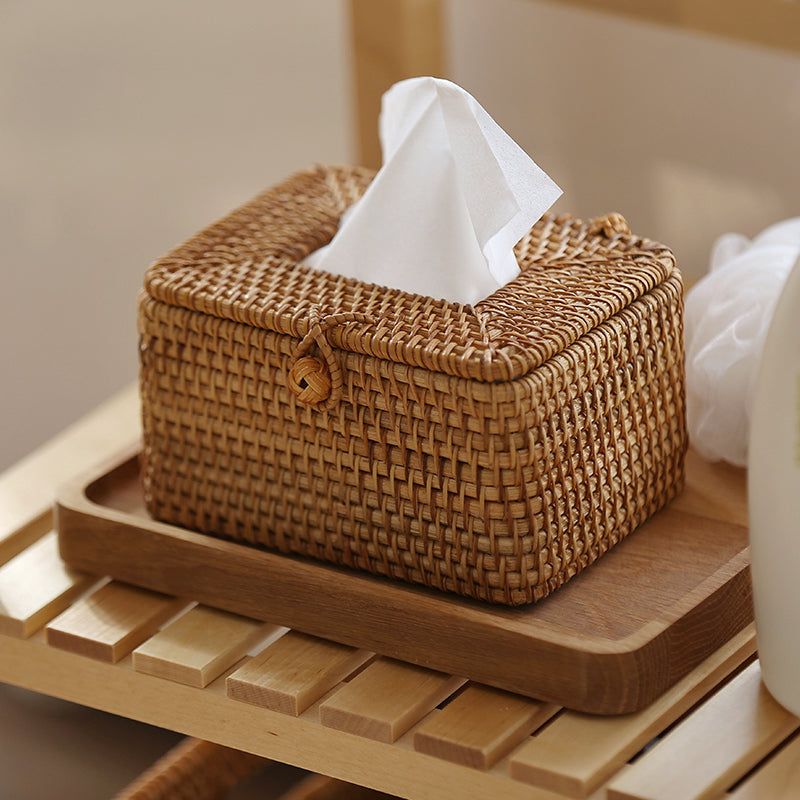 Velora – Emly Rattan Tissue Box