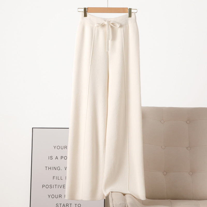 Pantalon Large en Laine Tricotée - Aurelles
