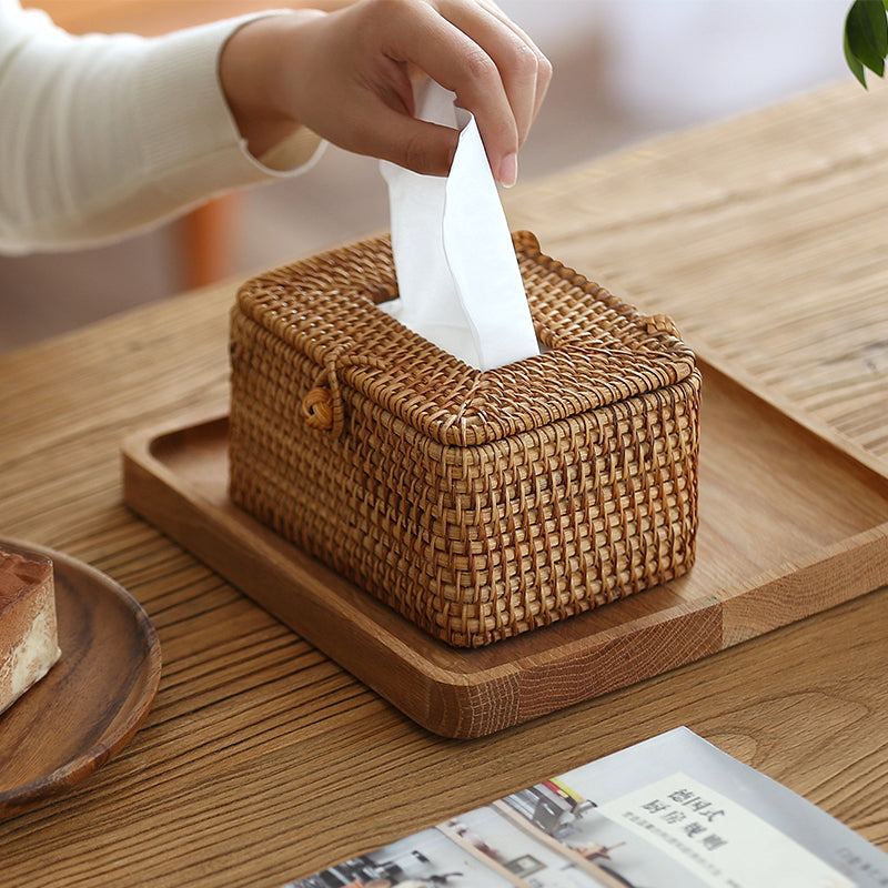 Velora – Emly Rattan Tissue Box
