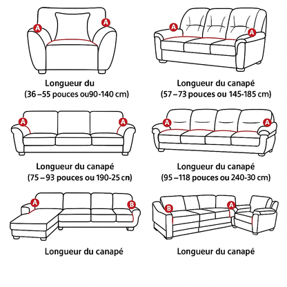 Housse de canapé antidérapante et imperméable pour protection optimale