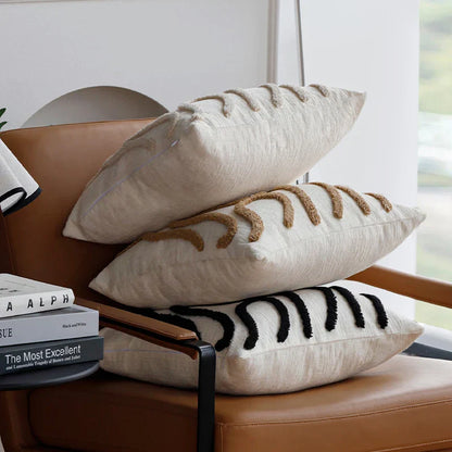 Velora – Coussin Chenille Texturé et Artistique