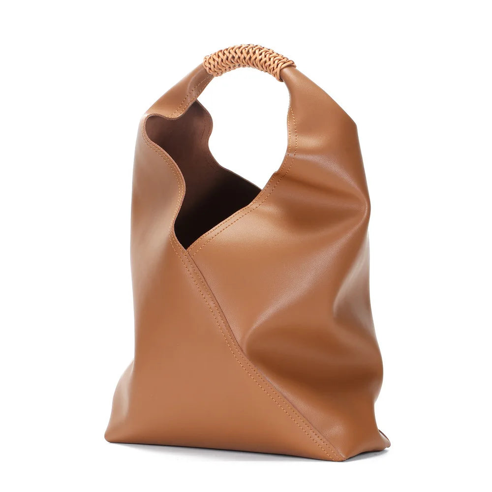 Sac Hobo en Cuir Ondulé pour Femmes