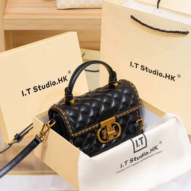 Sac Bandoulière en Cuir Matelassé pour Femmes