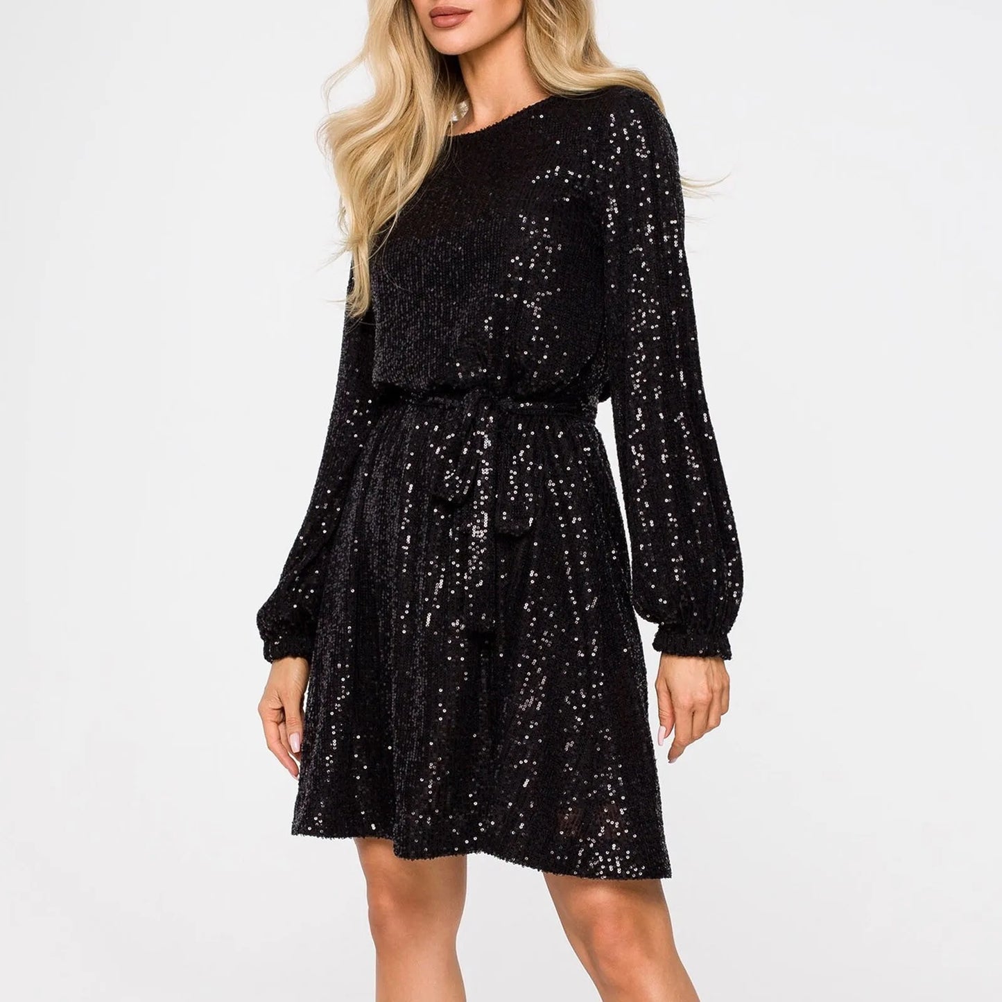Robe A-Line à Paillettes Élégante pour Femme Chic