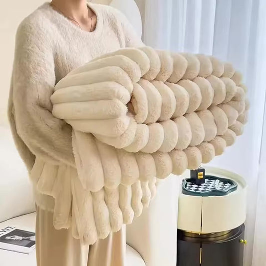 Couverture en Flanelle Douce pour Canapé et Lit - Confort et Élégance
